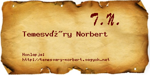 Temesváry Norbert névjegykártya