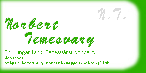 norbert temesvary business card