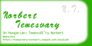 norbert temesvary business card